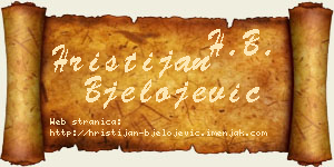 Hristijan Bjelojević vizit kartica